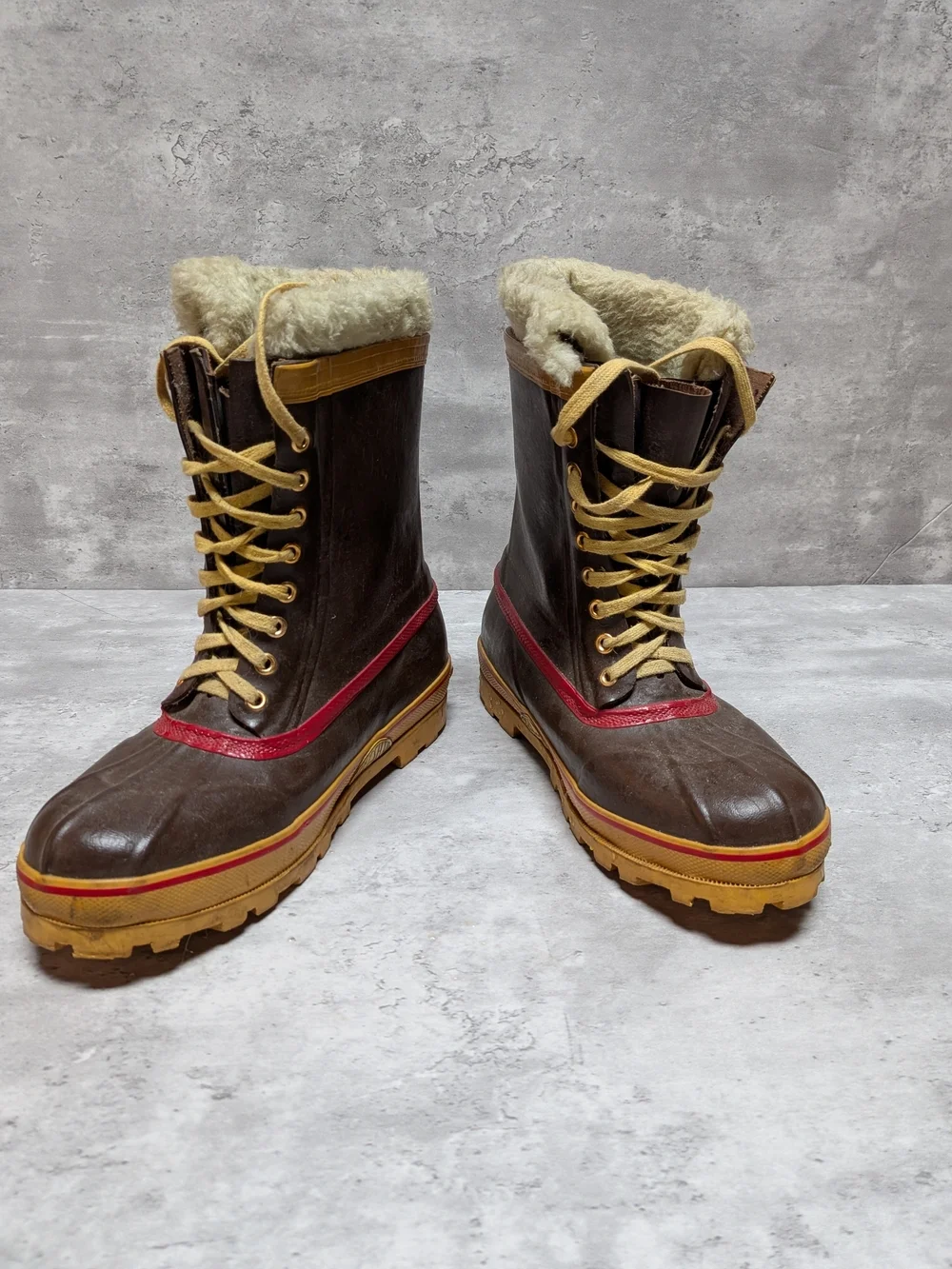 Vintage Rod & Gun Men's Size 12 Insulated Pac Boots Steel Shank Waterproof Wool